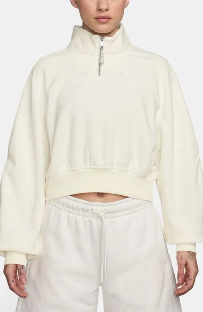 JORDAN JORDAN FLIGHT FLEECE QUARTER ZIP CROP SWEATSHIRT