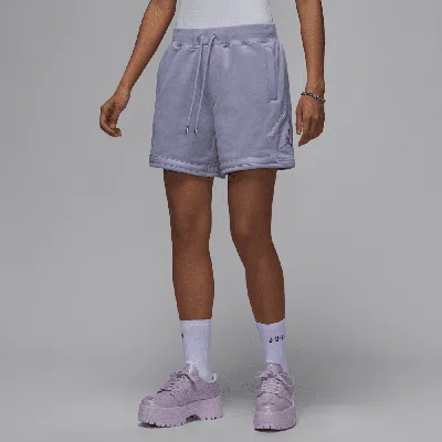 Jordan Flight Fleece Women's French Terry Diamond Shorts In Purple