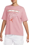 Jordan Flight Heritage Graphic T-shirt In Pink Glaze/cosmic Clay