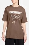 Jordan Flight Heritage Graphic T-shirt In Archaeo Brown/light Brown