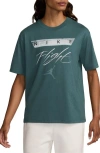 Jordan Women's  Flight Heritage Graphic T-shirt In Oxidized Green