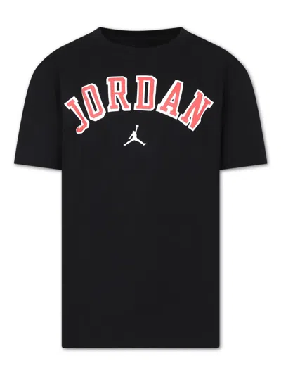 Jordan Kids'  Flight Logo-print T-shirt In Black