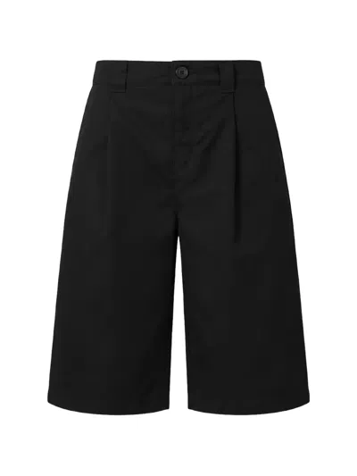 Jordan Flight Logo-patch Midi Shorts In Black