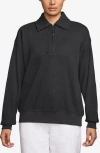 Jordan Flight Long Sleeve Waffle Knit Top In Black