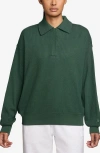 Jordan Flight Long Sleeve Waffle Knit Top In Green