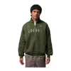 Jordan Flight Oversize Fleece Quarter Zip Pullover In Green
