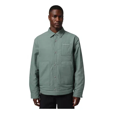 Jordan Flight Mid-layer Shirt Jacket 'clay Green Night Forest Black' In Blue