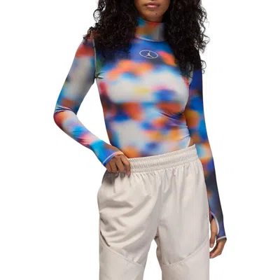 JORDAN JORDAN FLIGHT MOUNTAINSIDE LONG SLEEVE THONG BODYSUIT