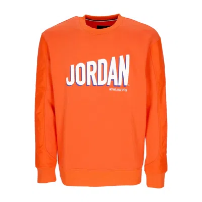 Jordan Flight Mvp Graphic Fleece Crewneck Men's Sweatshirt Rush Orange/white