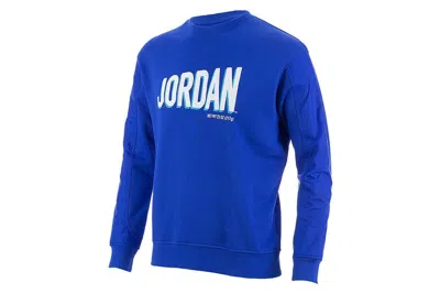 Pre-owned Jordan Flight Mvp Graphic Fleece Crewneck Sweatshirt Blue