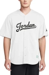 Jordan Flight Mvp Snap-up Baseball Jersey In White/black