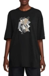 Jordan Flight Oversize Graphic T-shirt In Black