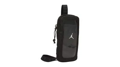 Pre-owned Jordan Flight Phone Crossbody Bag In Black/gym Red/white