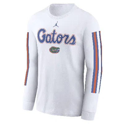 Jordan Florida Gators Local Spirit Slogan Nike Men's College Long-sleeve T-shirt In White