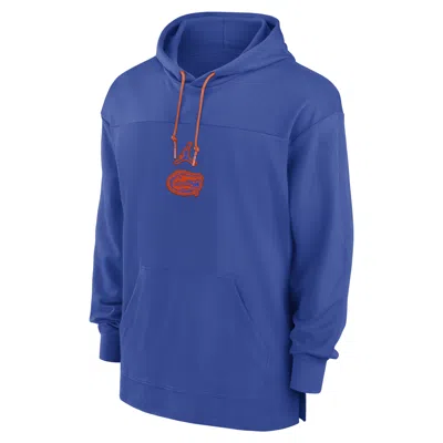 Jordan Men's Royal Florida Gators 2024/25 Sideline Jersey Performance Pullover Hoodie In Royal,orange