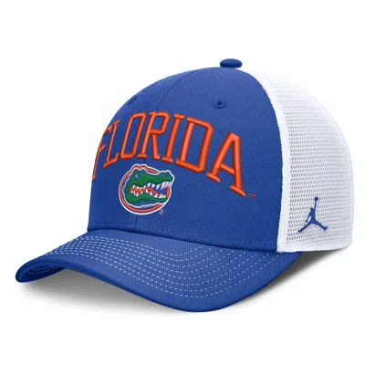 Jordan Florida Primetime Arched  Brand Dri-fit College Trucker Adjustable Hat In Blue