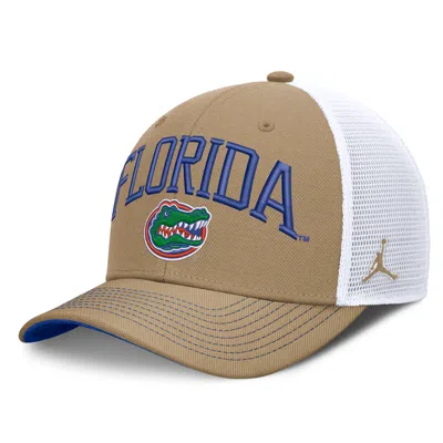 Jordan Florida Primetime Arched  Brand Dri-fit College Trucker Adjustable Hat In Brown