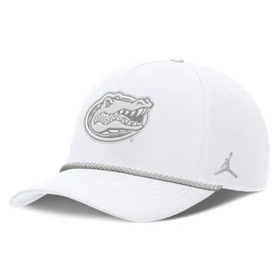 Jordan Florida Sideline Rope Rise  Brand College Adjustable Hat In White