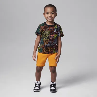 Jordan Babies' Fuel Up, Cool Down Toddler Shorts Set In Orange