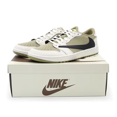 Pre-owned Jordan Fz3124-200 Travis Scott Nike Air  1 Low Golf Nrg Neutral Olive (men's)