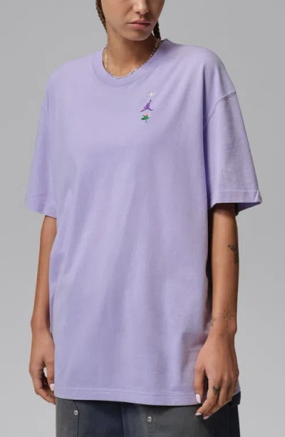 Jordan Gfx Oversize Cotton T-shirt In Purple
