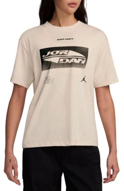 Jordan Girlfriend Cotton Graphic T-shirt In Brown