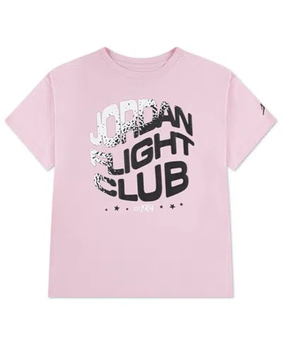 Jordan Kids' Girls 7-16 Jumpman Club Crewneck T-shirt In Pink