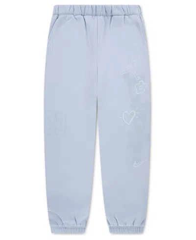 Jordan Kids' Girls' 7-16 Love Is In The "air" Fleece Pants In Blue