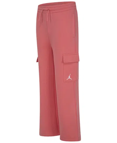 Jordan Kids' Girls 7-16 Y2k Wide Leg Cargo Joggers In Pink