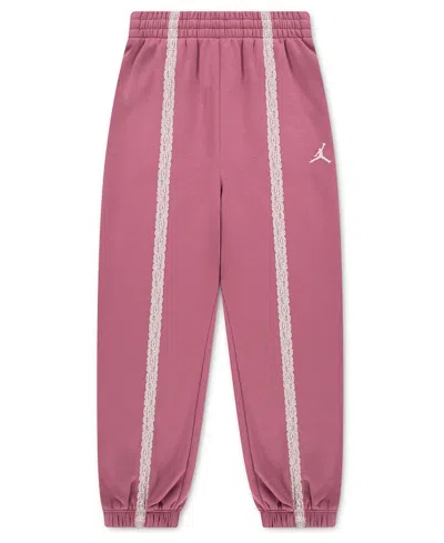 Jordan Kids' Girls' 7-16 Allstar Fleece Drawcord Pant In Pink
