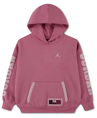 Jordan Kids' Girls' 7-16 Allstar Fleece Pullover Hoodie In Pink