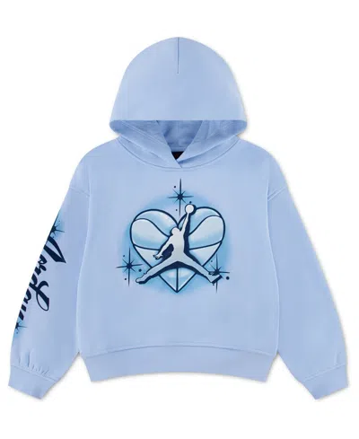 Jordan Kids' Girls' 7-16 She's The Coldest Graphic Long-sleeve Hoodie In Blue