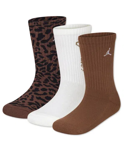 Jordan Kids' Girls' 9-11 Fierce & Fearless Crew Socks, 3-pack In Multi
