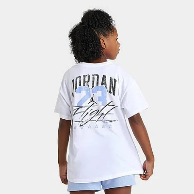 Jordan Girls' Big Kids Distressed Collegiate T-shirt In White