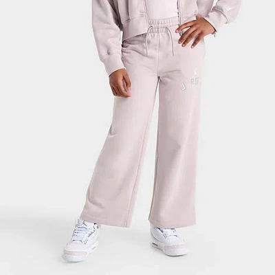 Jordan Girls' Big Kids Wide Leg Fleece Pants In Purple