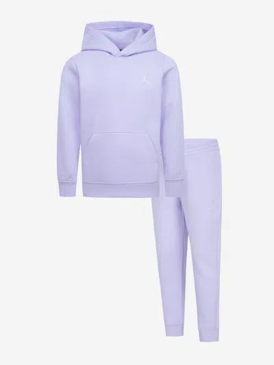 Jordan Babies' Logo-embroidered Fleece Tracksuit In Purple