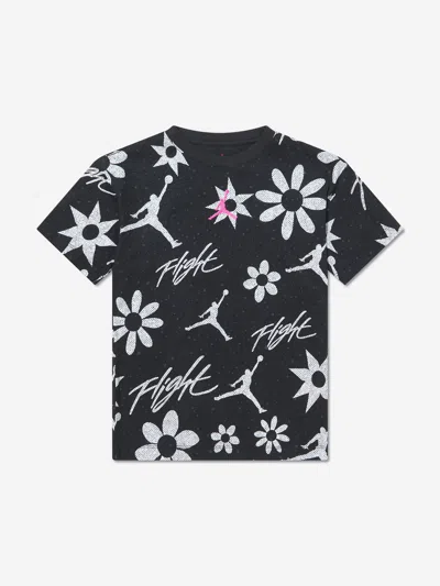 Jordan Babies'  Girls Essentials Aop T-shirt In Black