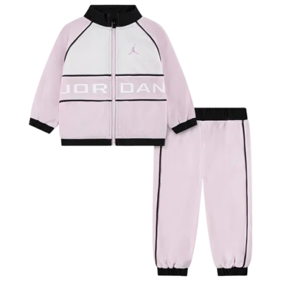 Jordan Kids' Girls Infant   Wind Breaker Piping Set In Pink Foam/white
