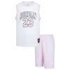 Jordan Girls 23 Jersey Short Set In Black/pink Foam