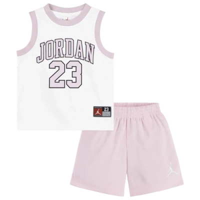 Jordan Kids' Girls  23 Jersey Set In Black/pink Foam