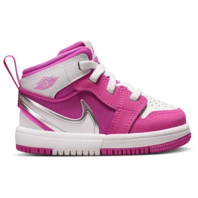 Jordan Kids' Girls  Aj 1 Easyon Mid In Pink/white