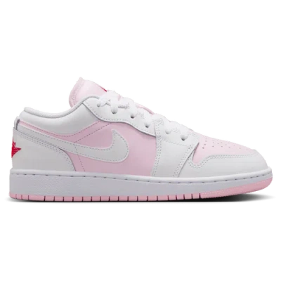 Jordan Kids' Girls  Aj 1 Low In White/pink Foam/red