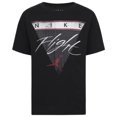Jordan Kids' Girls  Flight Jumpman Short Sleeve T-shirt In Black/red