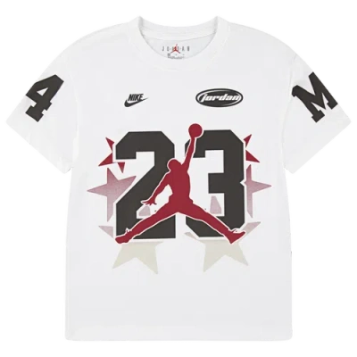 Jordan Kids' Girls   23 Jumpman Short Sleeve T-shirt In Sail/black