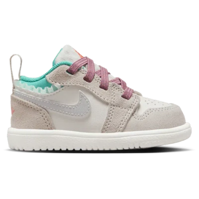 Jordan Kids' Girls   Aj 1 Low Alt Se Edge In Sail/grey/brown