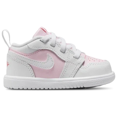 Jordan Kids' Girls   Aj 1 Low In White/red/pink Foam