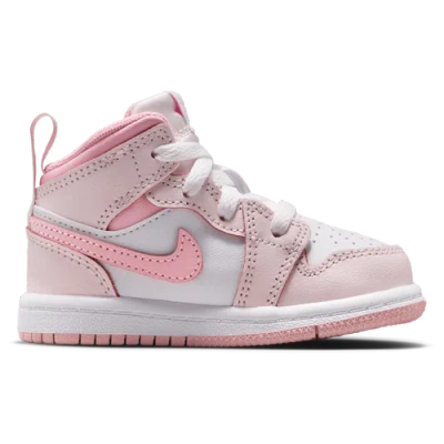 Jordan Aj 1 Mid In Pearl Pink/medium Soft Pink/white