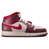 Shop Jordan Girls   Aj 1 Mid Se Uni In Coconut Milk/varsity Red/dark Pony
