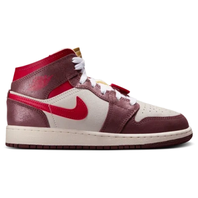 Jordan Kids' Girls   Aj 1 Mid Se Uni In Coconut Milk/varsity Red/dark Pony