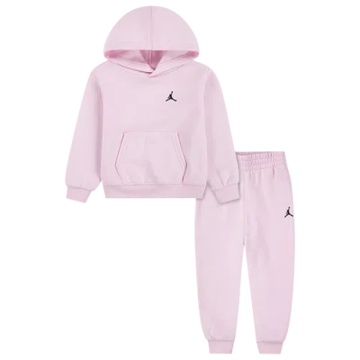 Jordan Kids' Girls   Brooklyn Fleece Pullover Hoodie Set In Pink